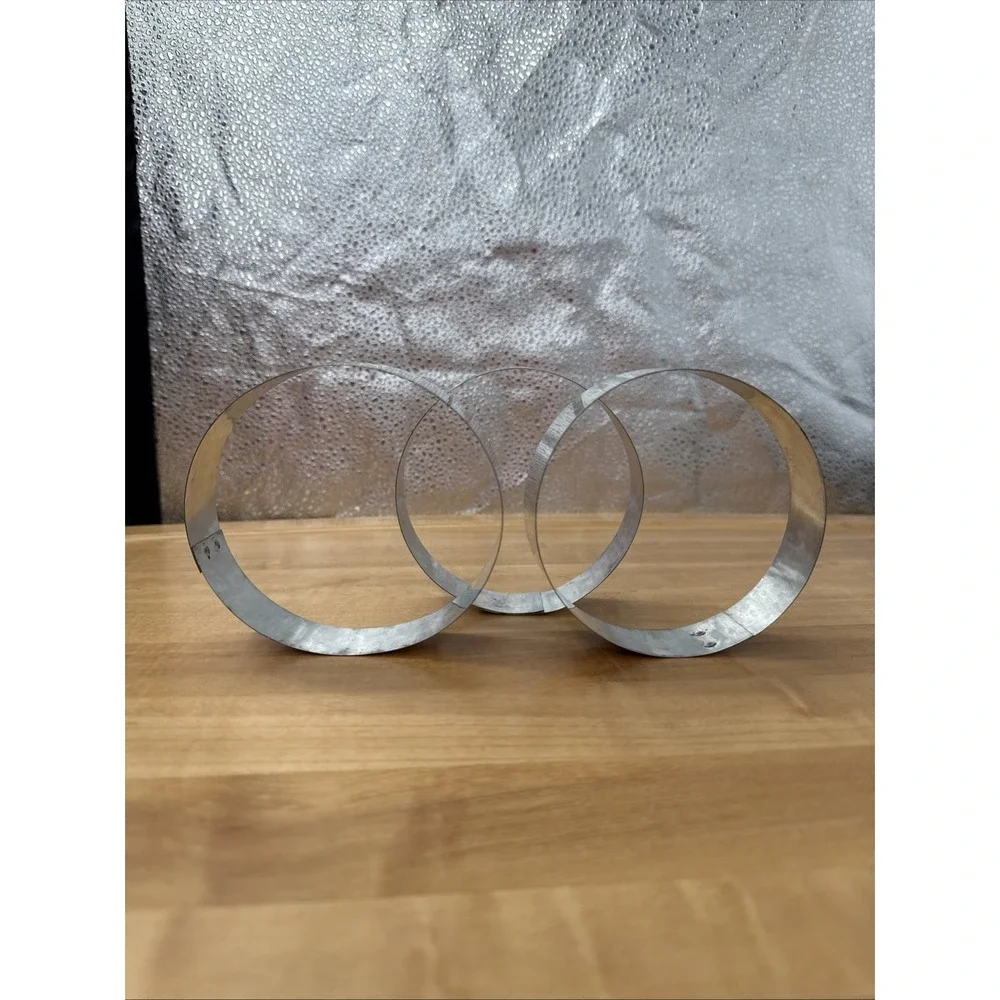 Vintage 4 1/4x 1 Inch Pastry Ring Molds Stainless Steel